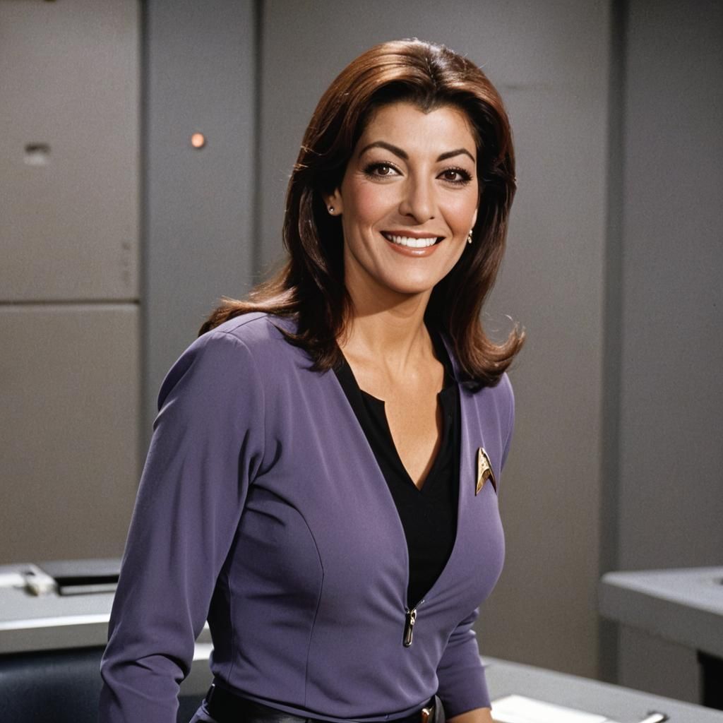 Marina Sirtis as Deanna Troi in Star Trek