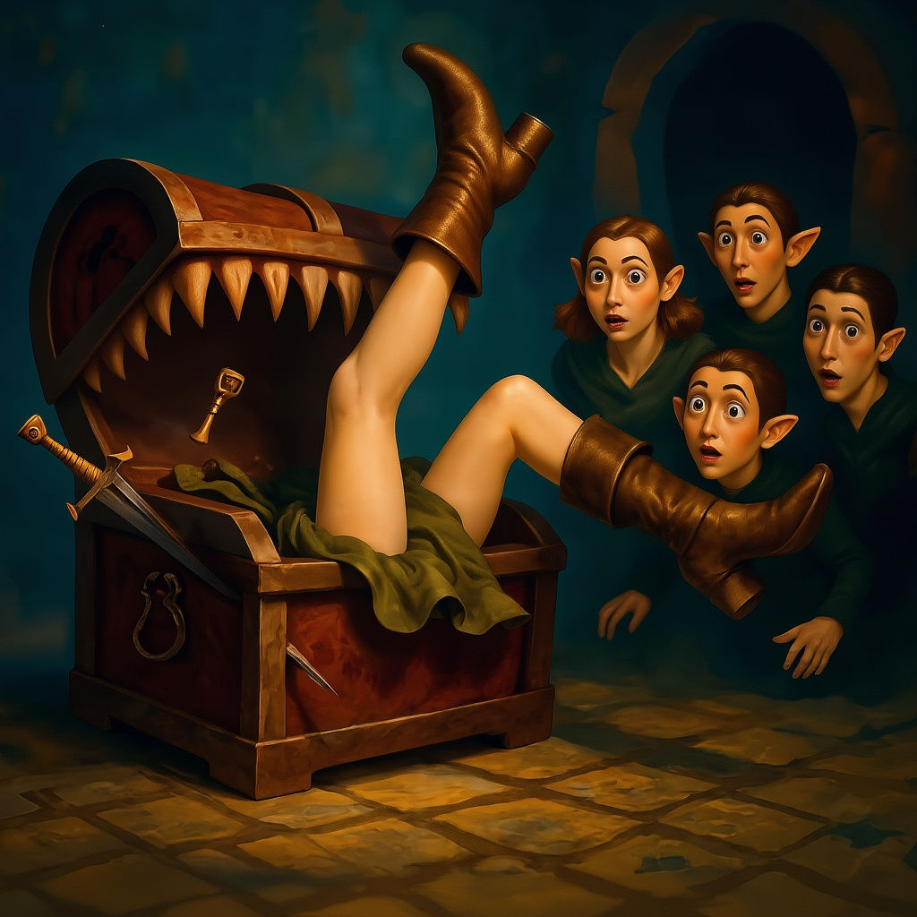 Adventurer Trapped in Mimic Chest, Wizards of the Coast Styl...