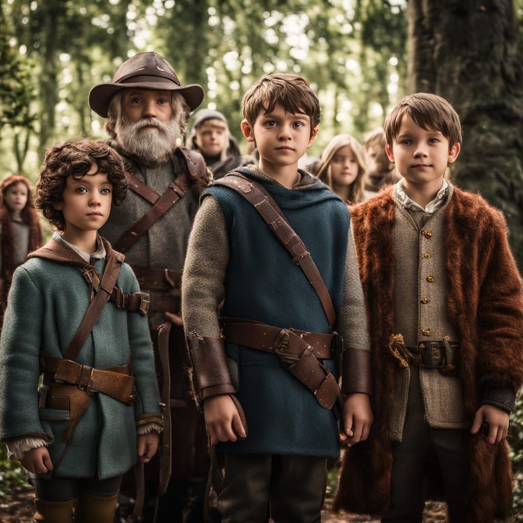 Narnian Heroes in a Majestic Landscape