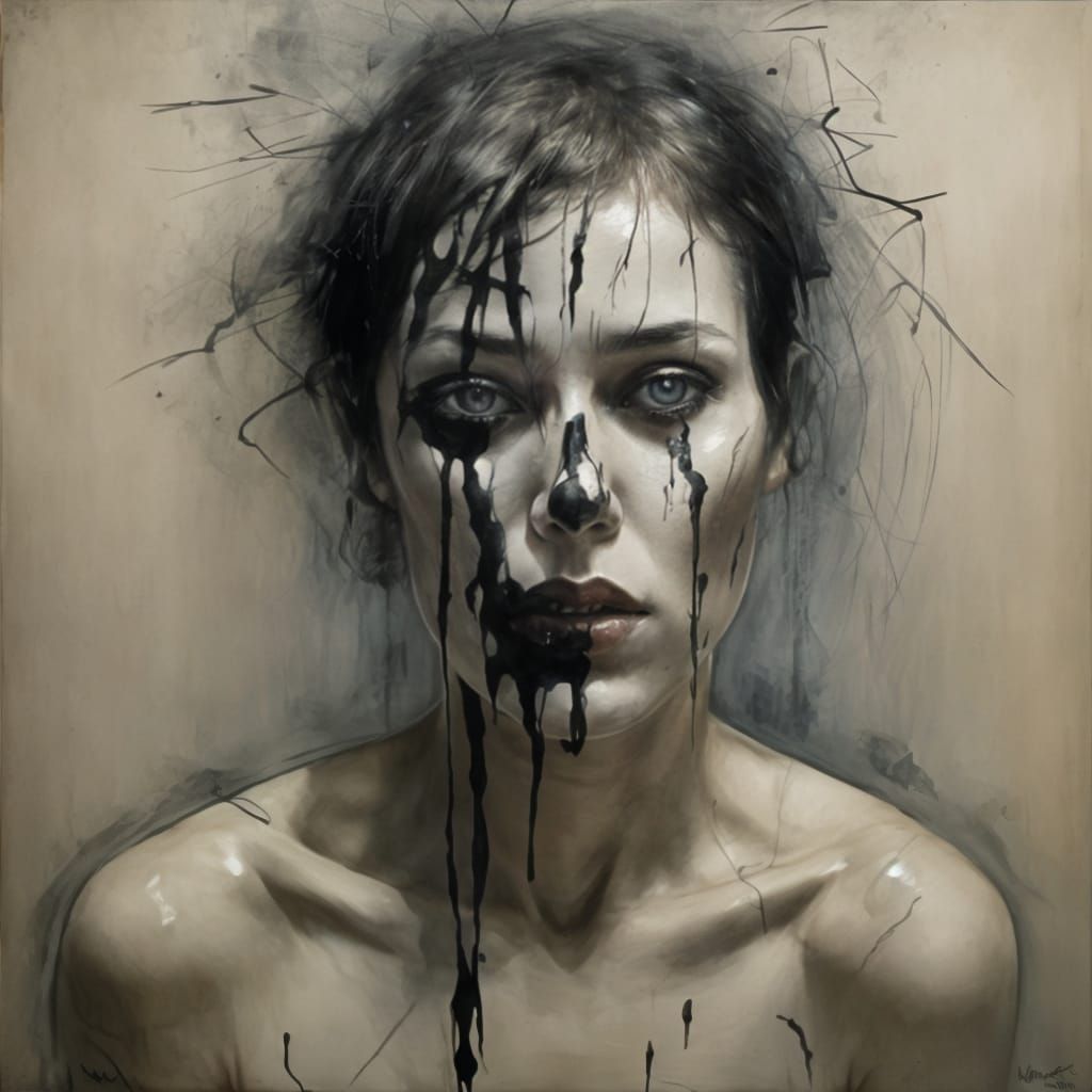 Expressionist Oil Painting Inspired by Comic Art