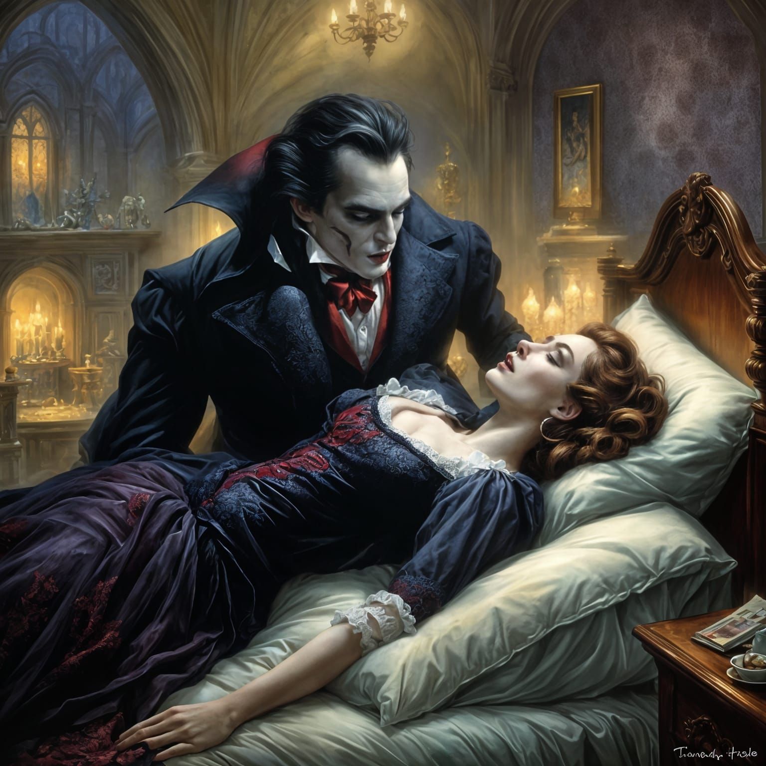 Vampire's Kiss: Ethereal Fantasy Art
