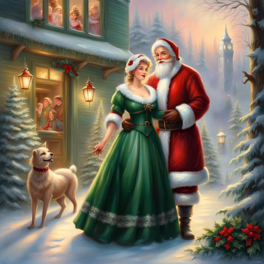Young Mrs. and Mr. Claus Fantasy Portrait