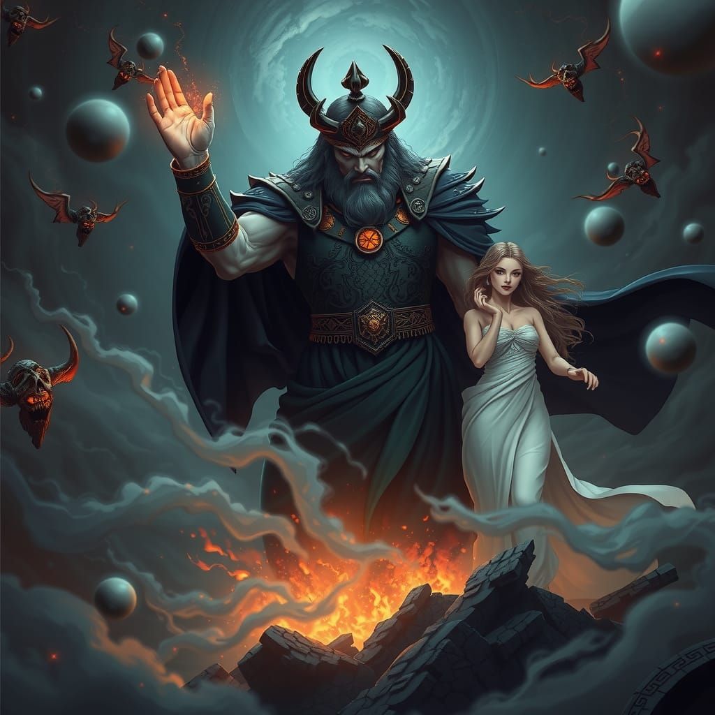 Hades summoning Underworld Demons to protect Persephone