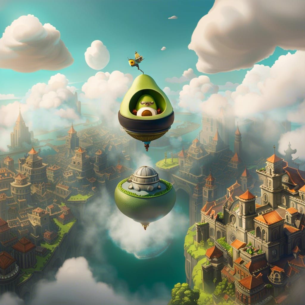 Captain Avocado in Floating Cloud City