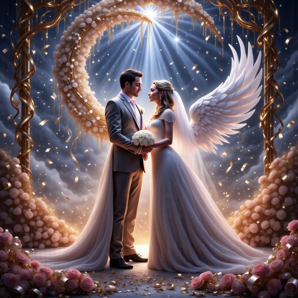 Glittering Wedding Celebration: Detailed Matte Painting