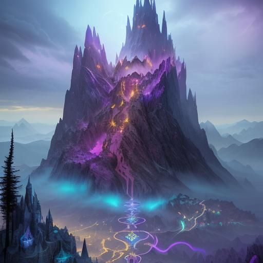 Romantic Journey: Witch and Vampire in a Mystical Mountain