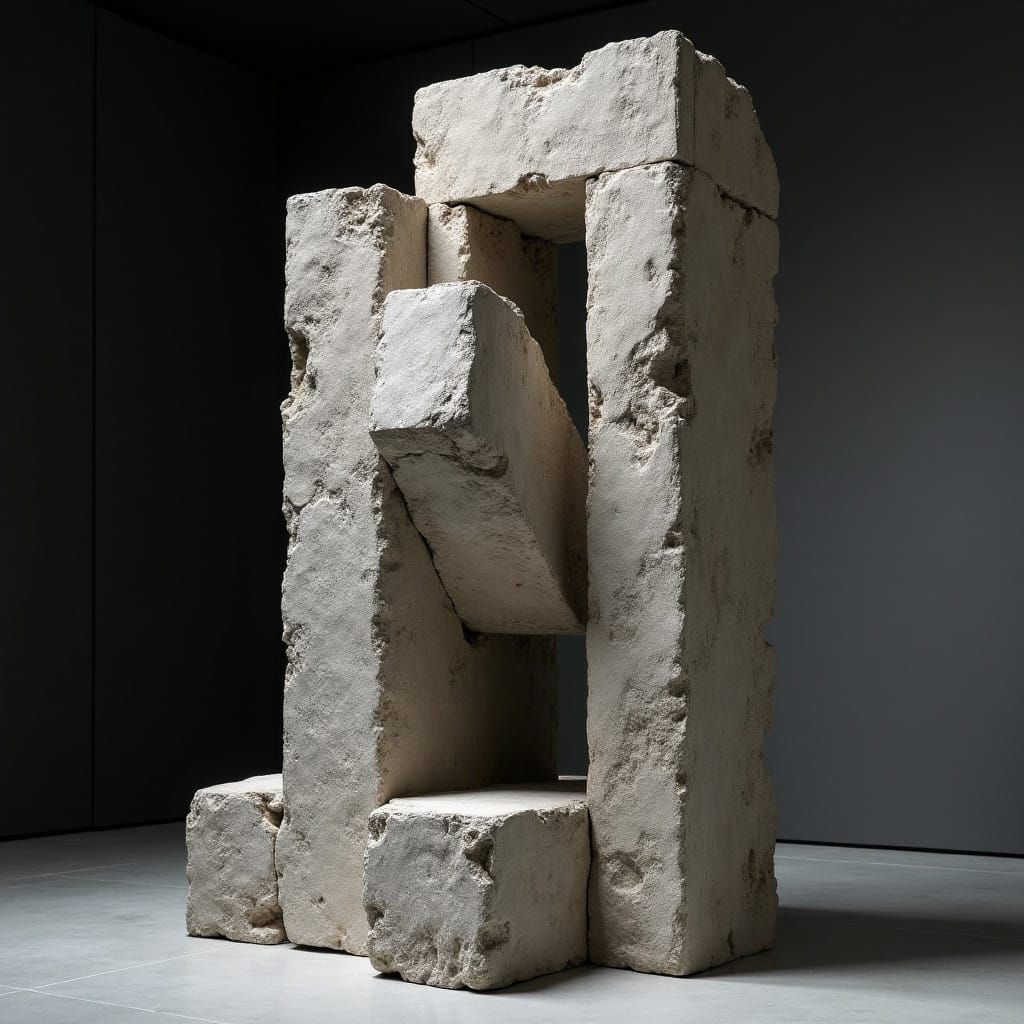 Brutalist Concrete Masterpiece in Stark Minimalist Setting