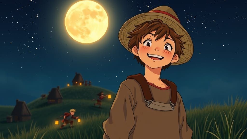 Anime Shepherd Boy in Moonlight by Studio Trigger