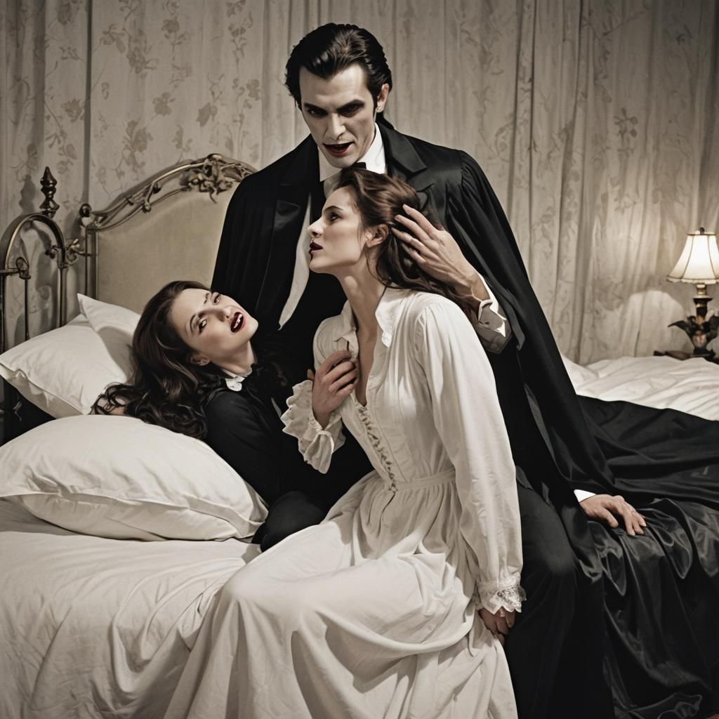Vampire's Kiss: A Cinematic Bedroom Scene