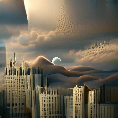 Detailed Matte Painting of a Desert City
