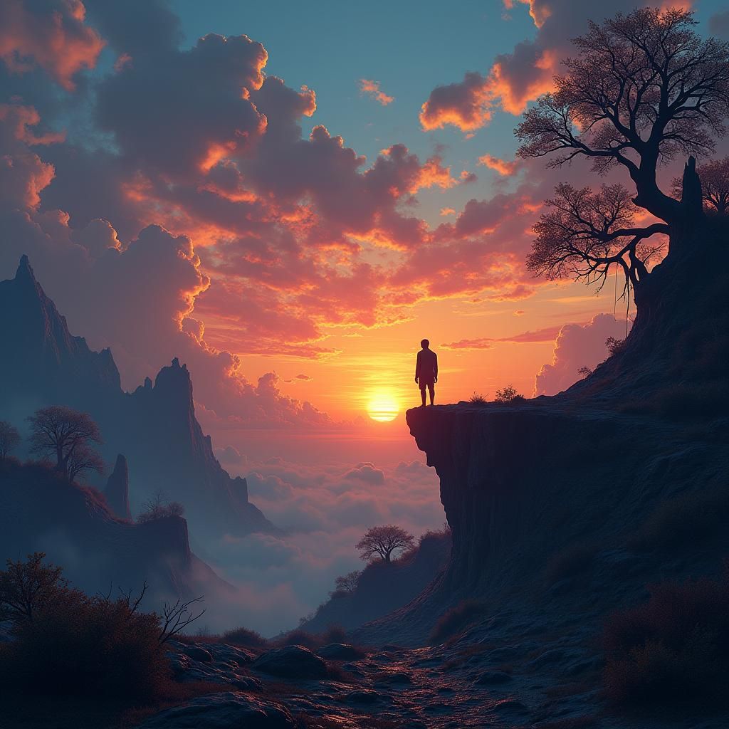 Last Sunset Over Ancient Ruins: Matte Painting