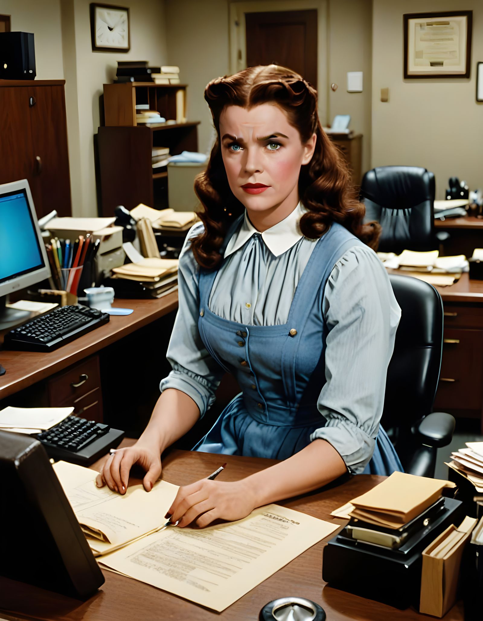 Dorothy Gale Working in a Modern Office