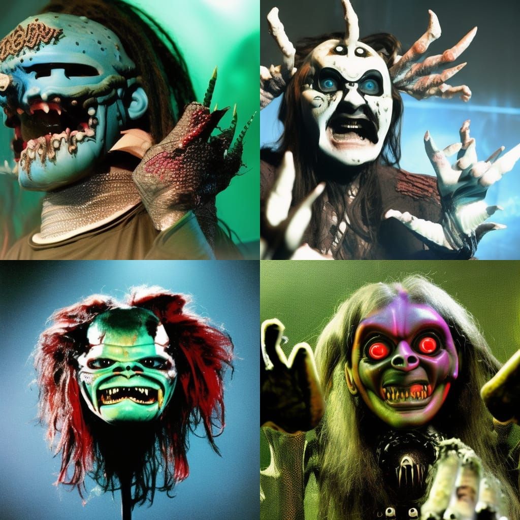 Friendly Lordi Monster Cartoon Illustration