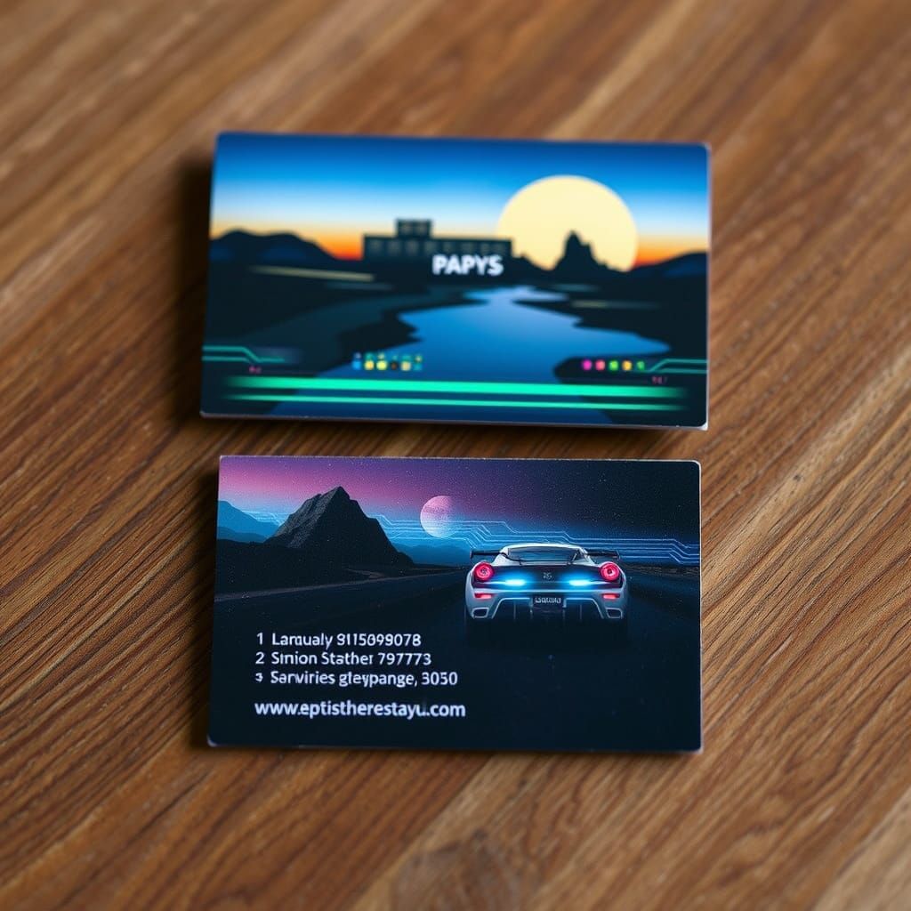 Sleek Modern Business Card with Industrial Design