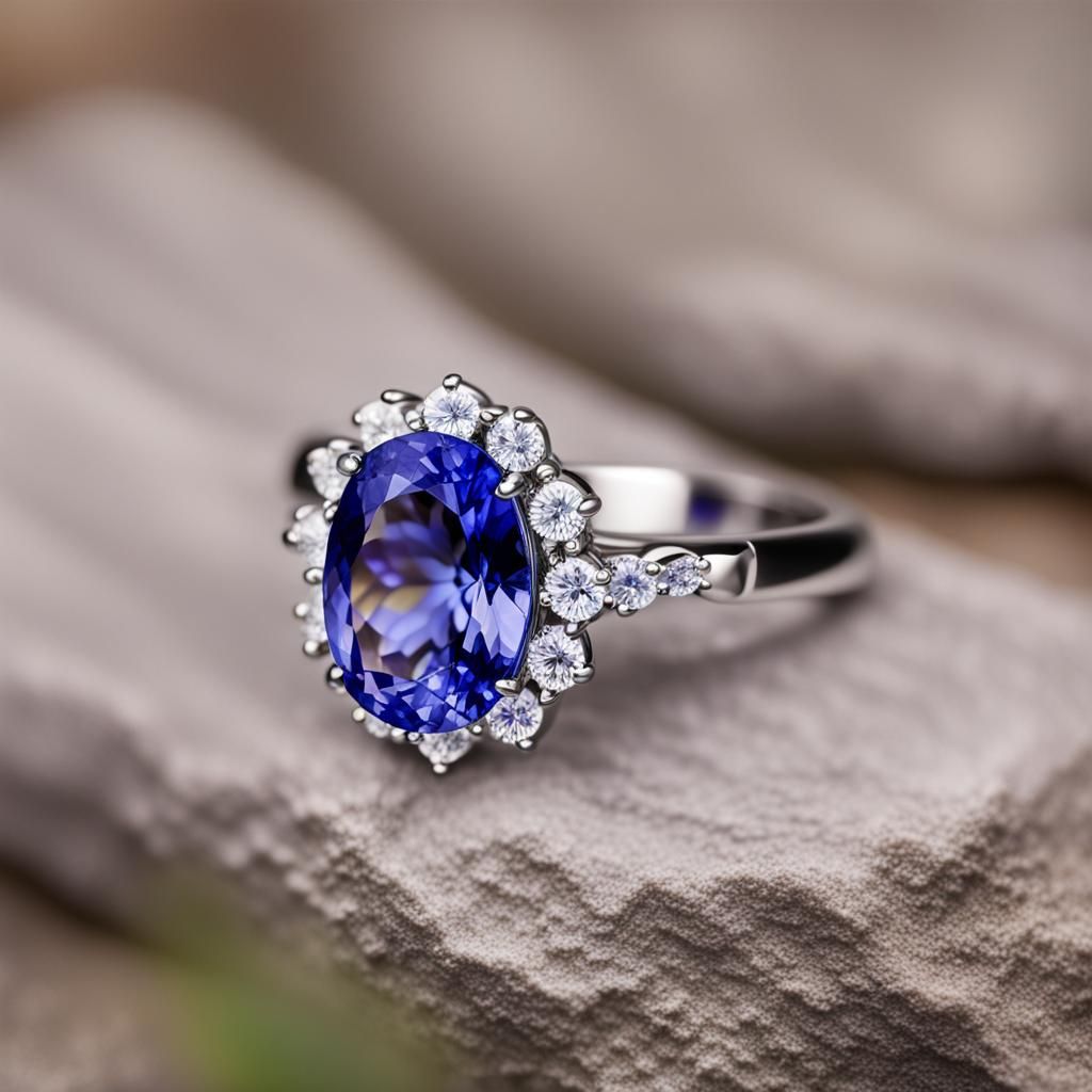 Stunning Tanzanite Gemstone Captured in High Resolution