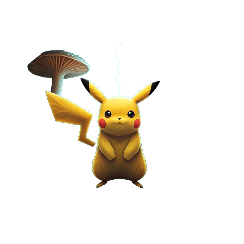 Pikachu Rizz in Detailed Matte Painting