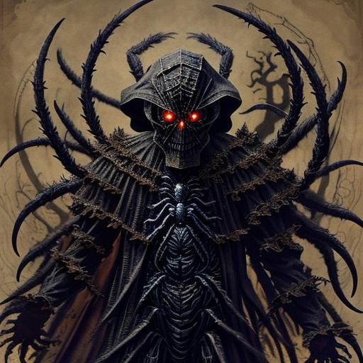 Eerie Antique Arachnid with Alarming Aura