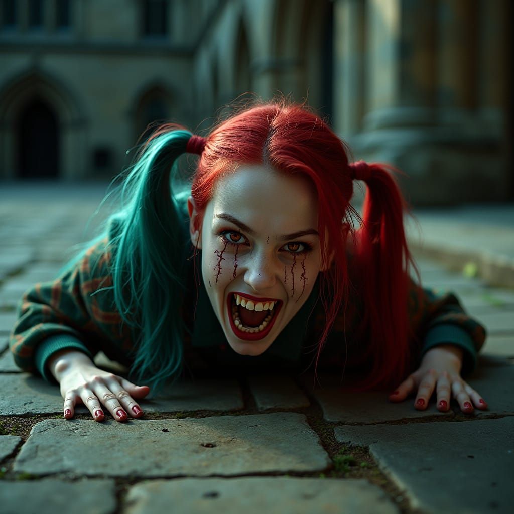 Sinister Slytherin Girl in Dark, Moody Portraiture