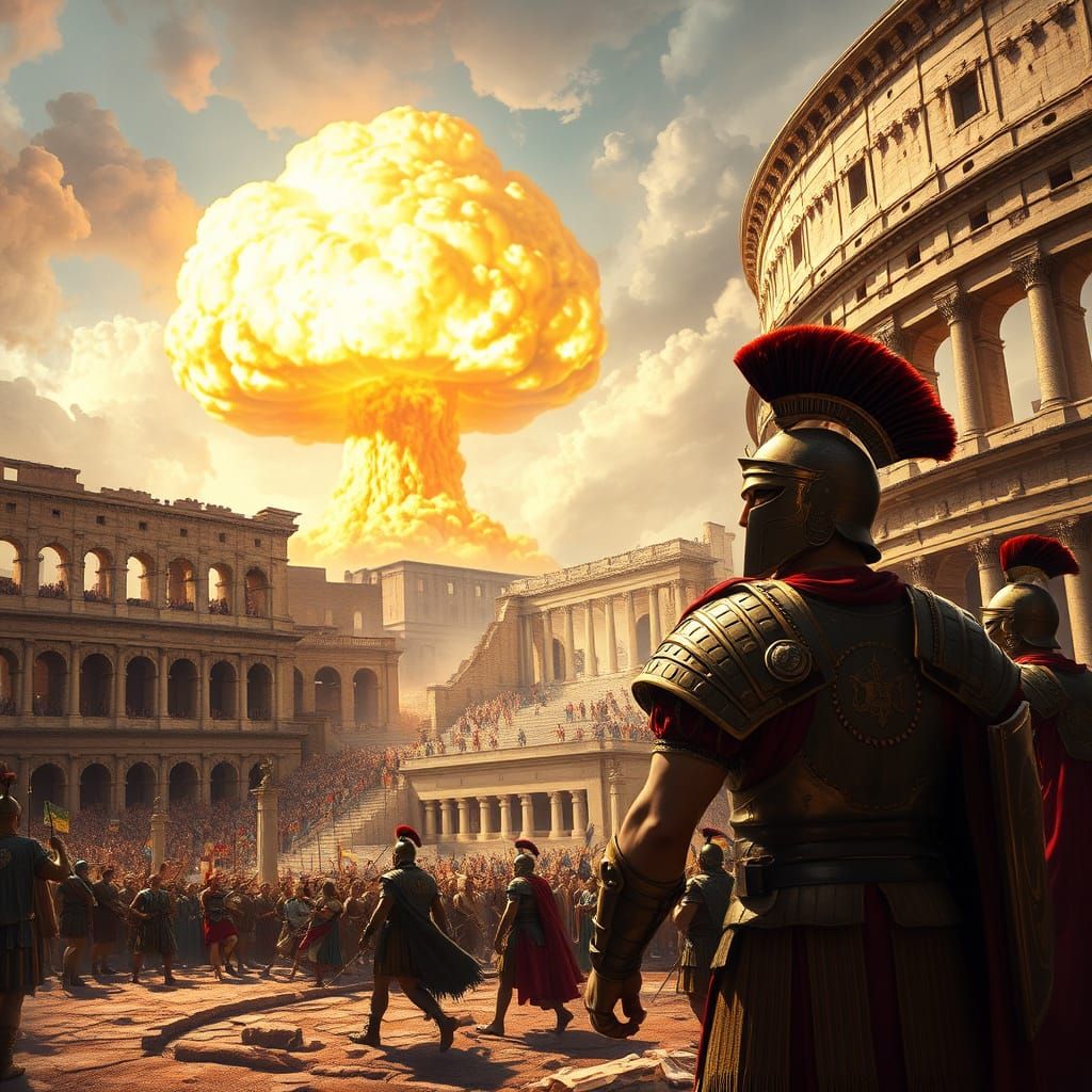 Gladiators Witness Atomic Blast in Ancient Rome