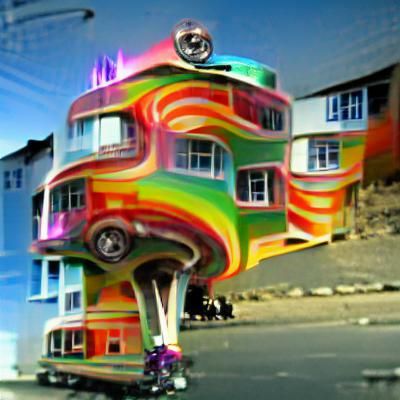 Rainbow Wheel House: A Whimsical Mobile Home