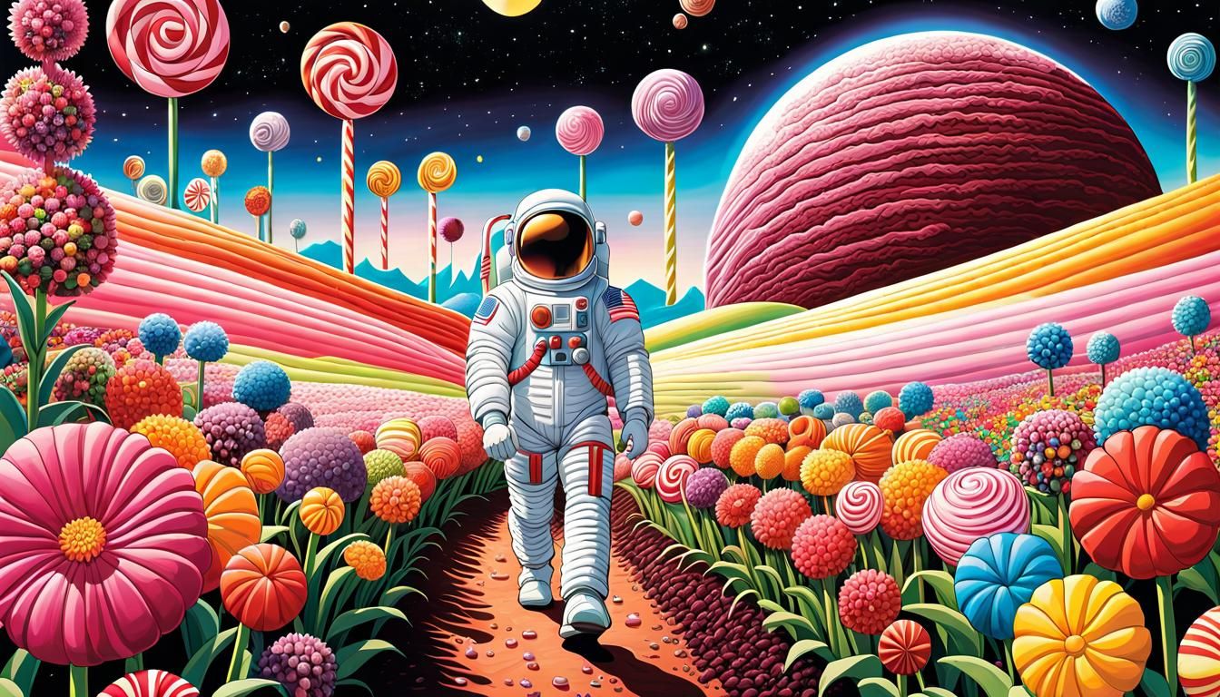 My garden is full of sweets and candy.