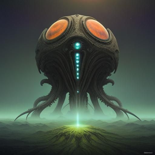 Cosmic Surrealism: Tentacles on an Alien Planet