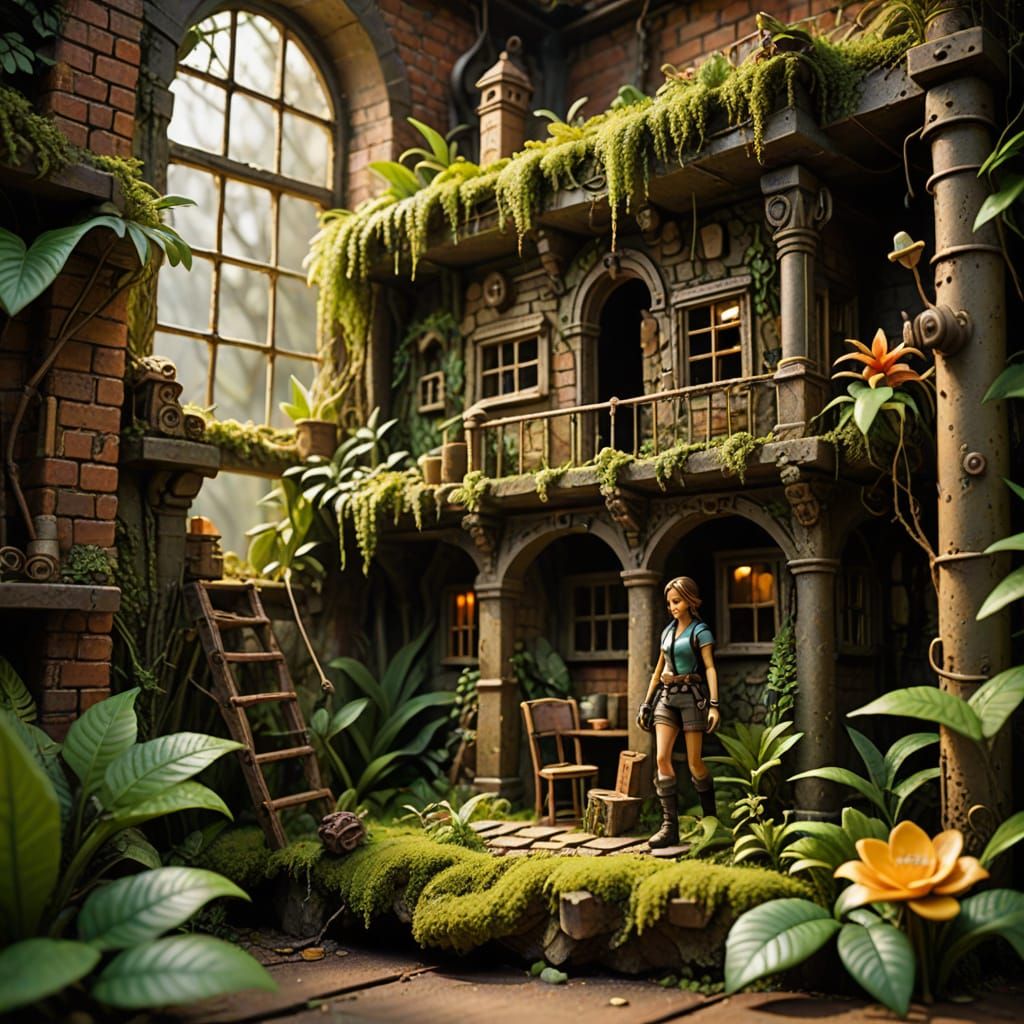 Vintage Jungle Adventure Miniature Figurine