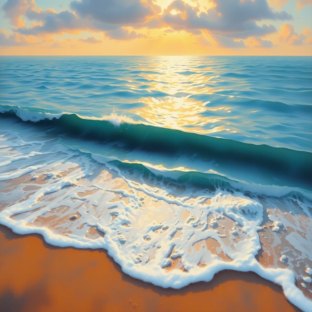 Dreamy Ocean Landscape in Vibrant Colors