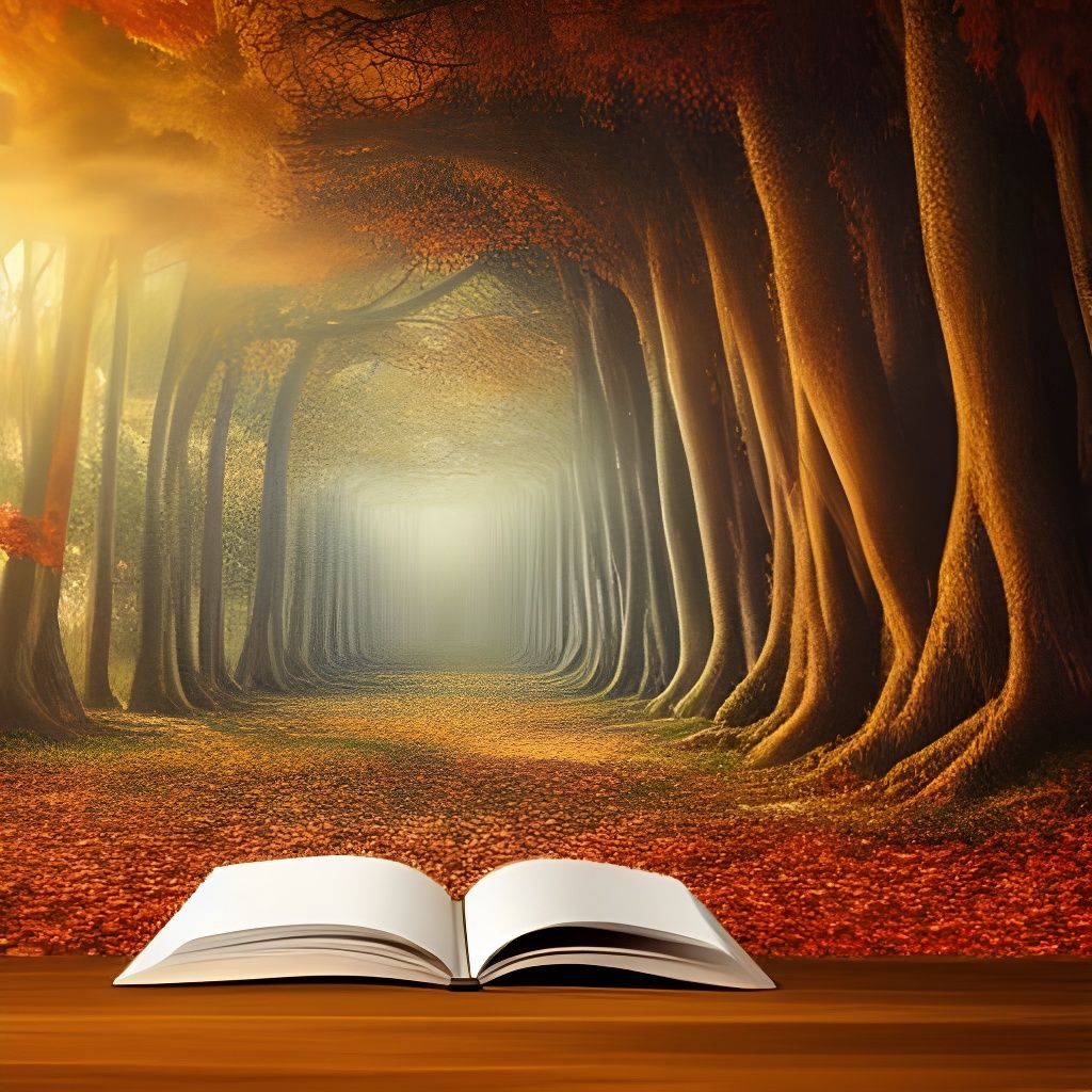 Autumn Forest: Bookcases Inside a Tree