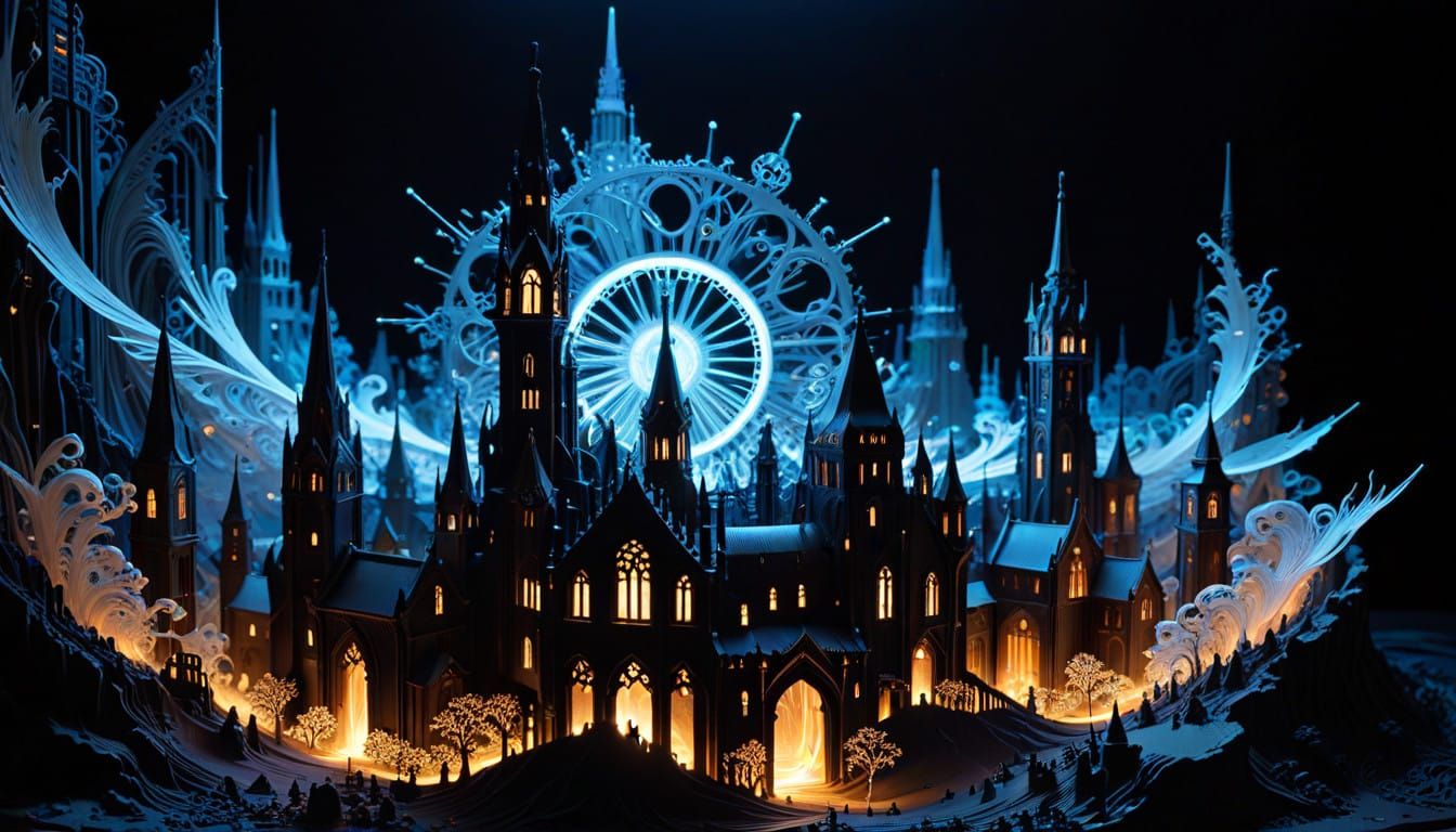 Mechanised Nanoluminescent Spinning Town of Magic Mayhem