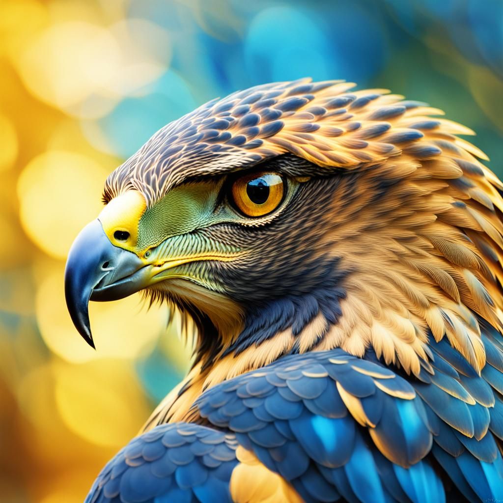 Hyper-Realistic Wildlife Portrait in Vibrant Colors with Sof...