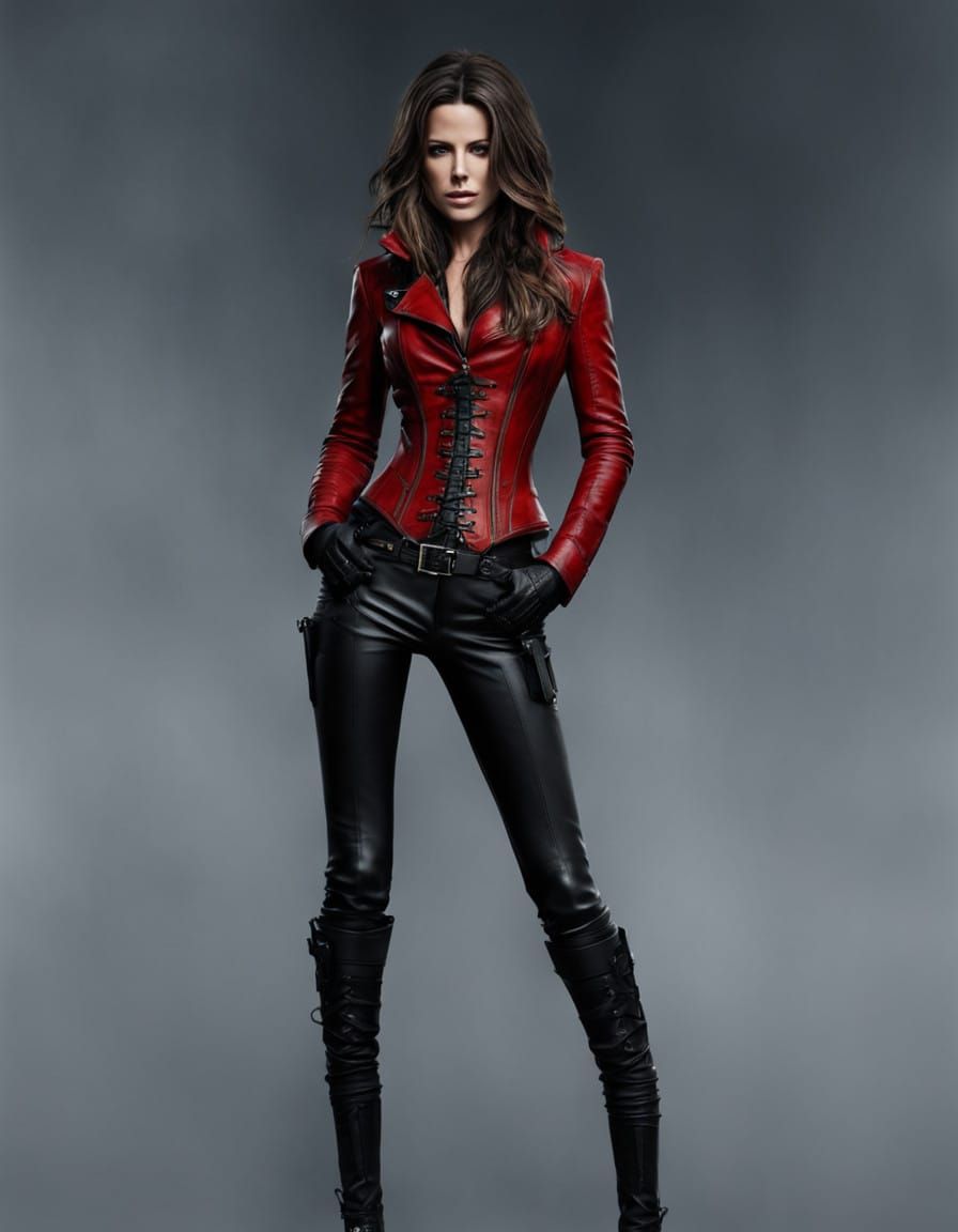 Elegant Hunteress in Dark Corset and Coat, Bloodborne-Inspir...