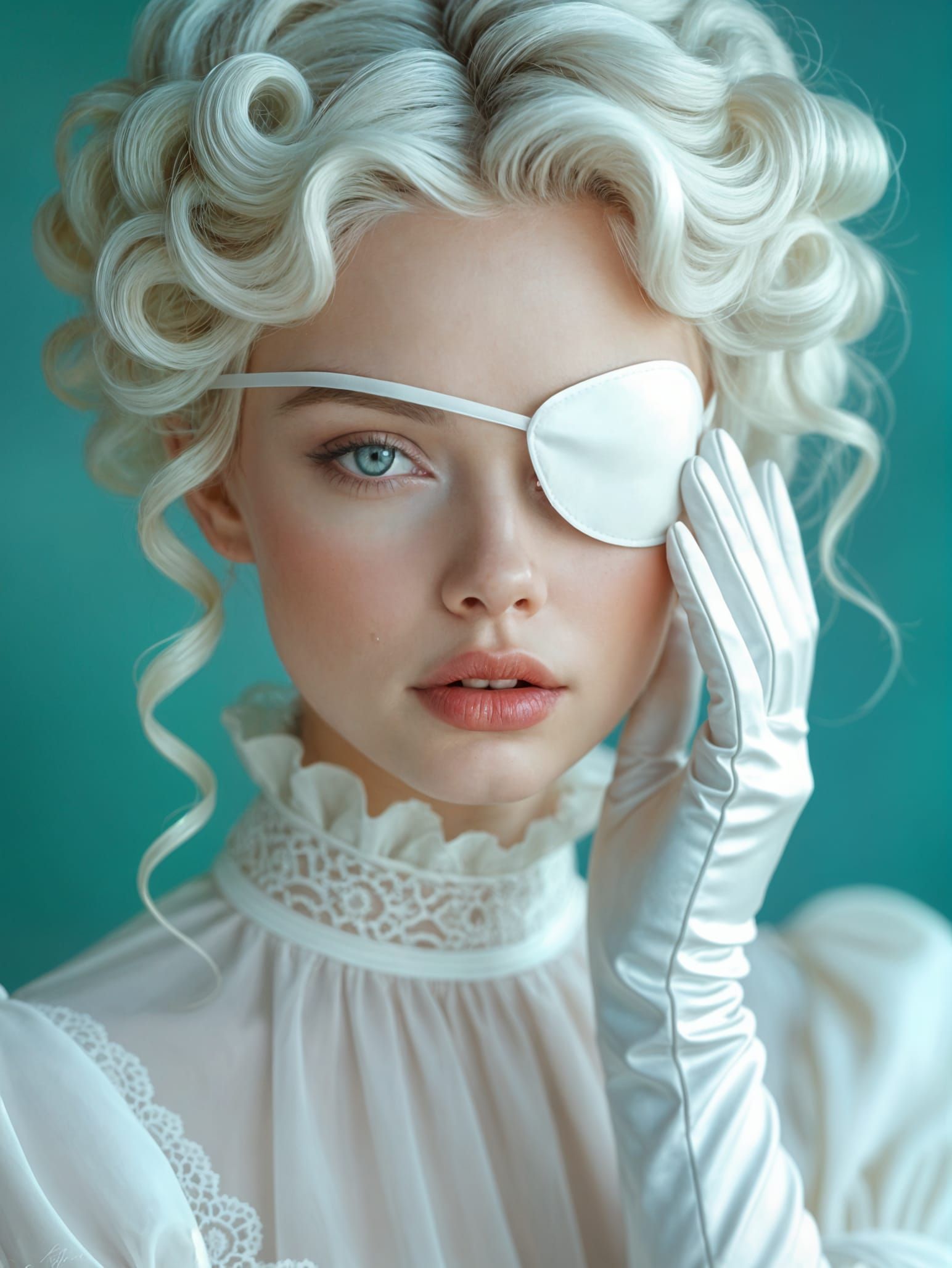 Divine Woman with Eye Patch Fantasy Portrait