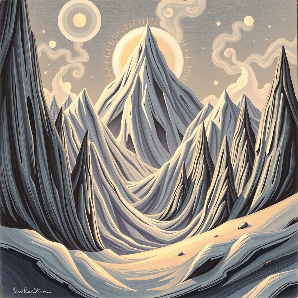 Abstract Digital Landscape in Vibrant Colors