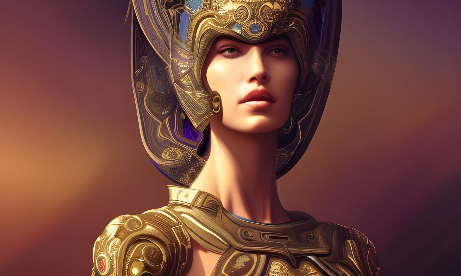 Futuristic Versace AI Haute Couture Portrait