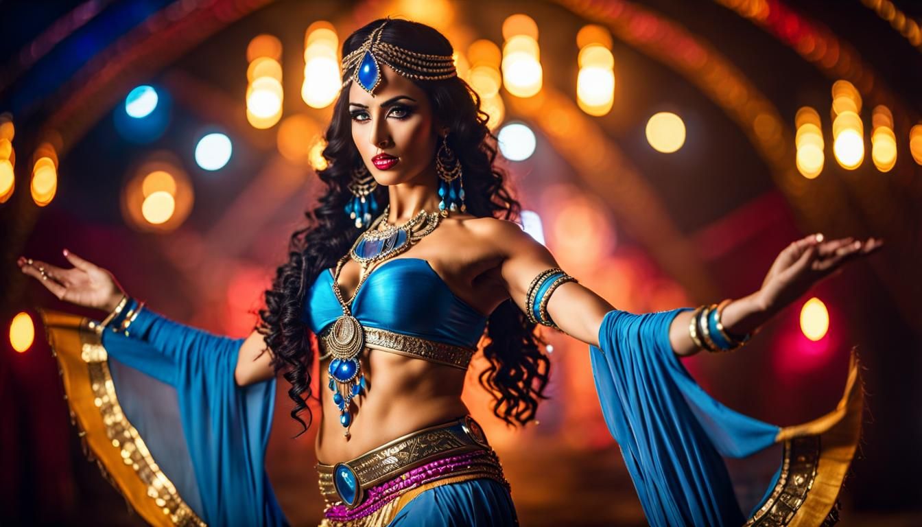 Exotic Belly Dancer in Tribal Fusion Costume