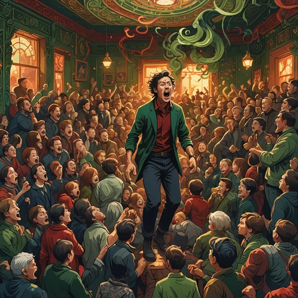 Comedic Concept Art: Farting in Crowded Room