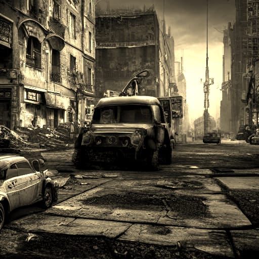 Armored Beetle in Dystopian Smog City