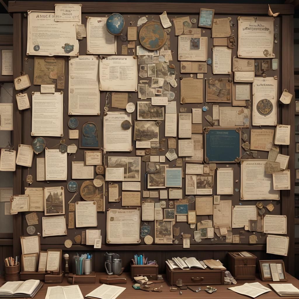 Adventurers Guild Job Board in Anime Style