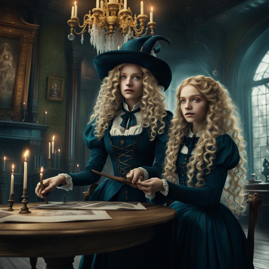 Sorceress Teaches Daughter Magic in Victorian Home