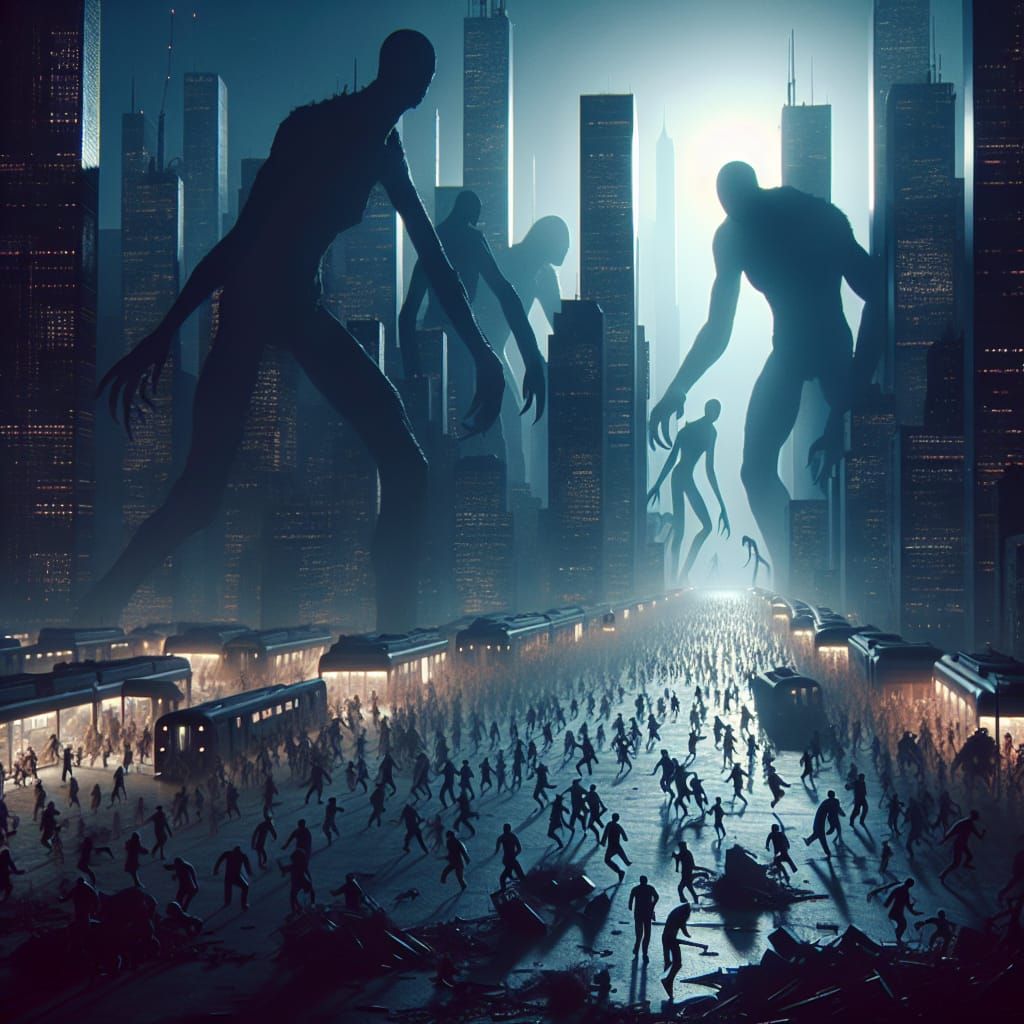 Colossal Beings Descend Upon a Dazzling Metropolis