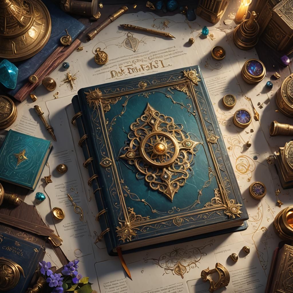 Magical Book of Divine Secrets in Detailed Matte Painting