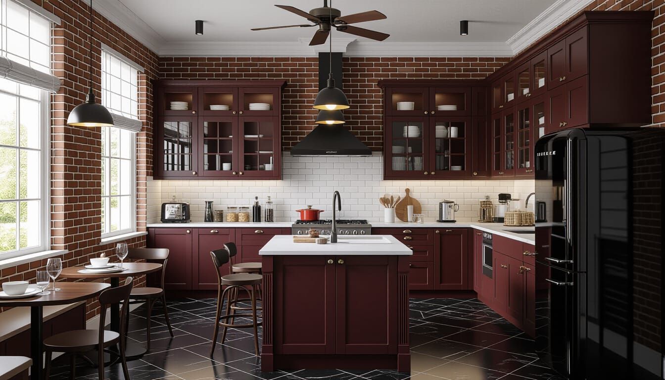 Victorian Kitchen With Modern Appliances