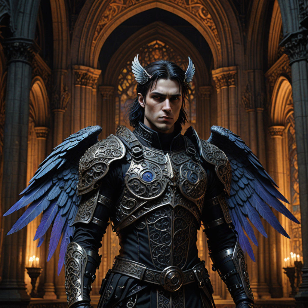 Cybergoth Guardian Angel in Majestic Cathedral