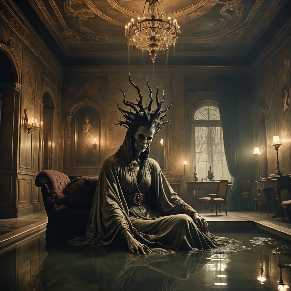 Wraith in Victorian Spa: Dream Realism Photography