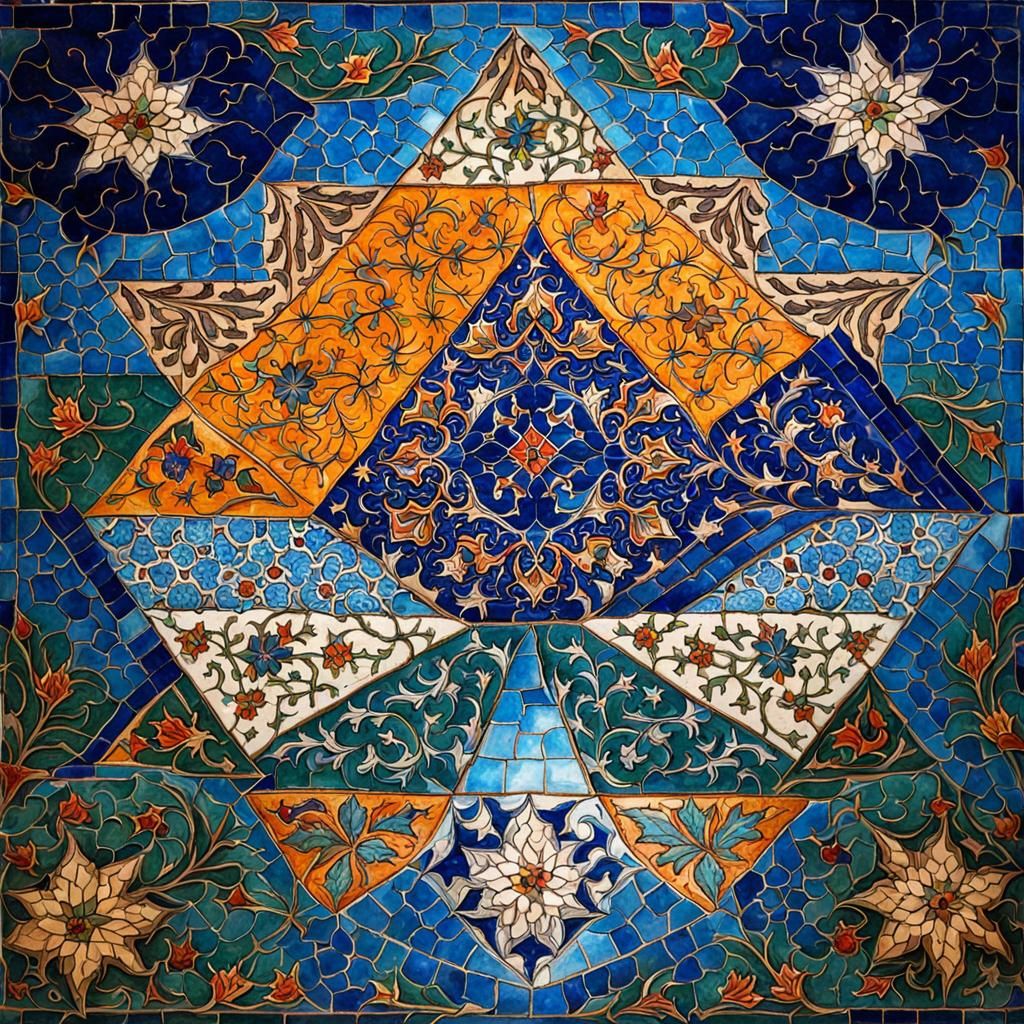 Symmetrical Ottoman Tile Decorations