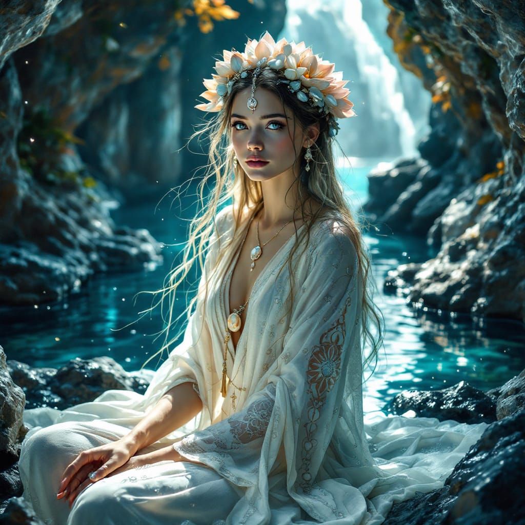 Majestic Priestess in Crystal Cave