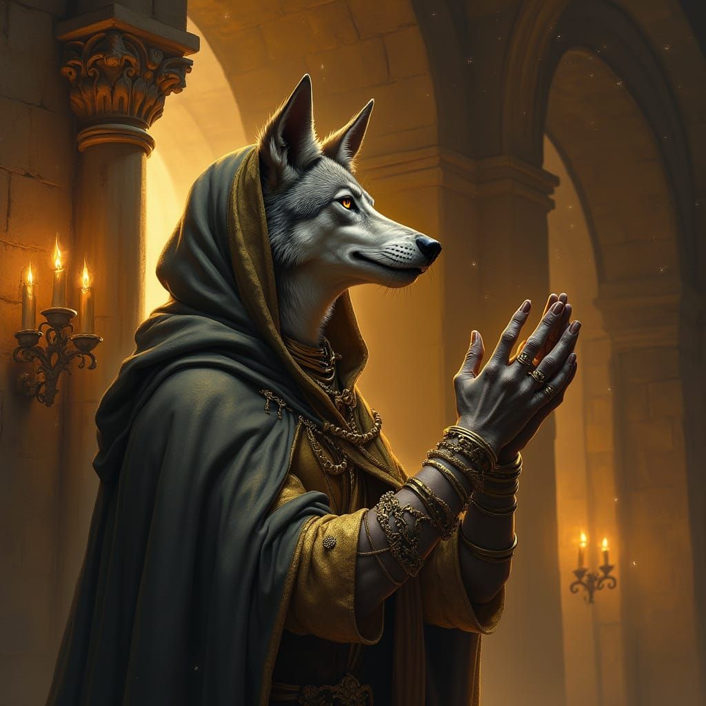 Regal Werewolf Pays Homage to the Virgin Mary in Renaissance...