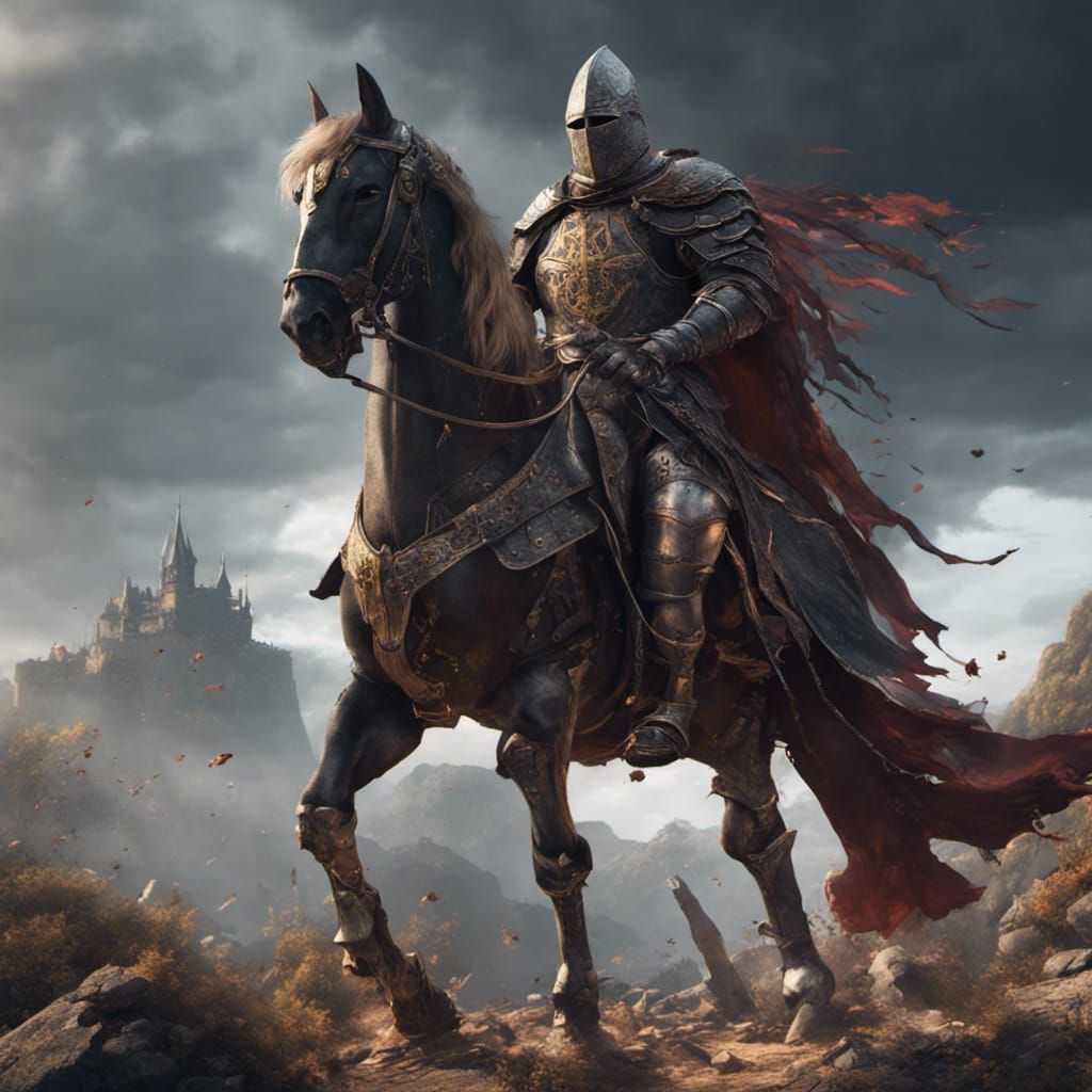 Detailed Templar Knight Matte Painting in 8k