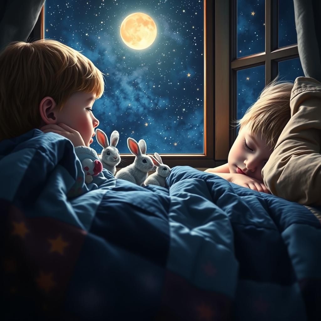 Child Counting Bunnies in Leyster Style